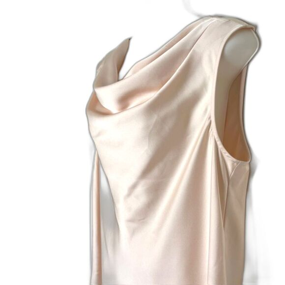 NWOT J.CREW .365 SUBTILE PINK SATIN LOOK COWL NECK SLEEVELESS TOP SIZE MEDIUM - Picture 7 of 9